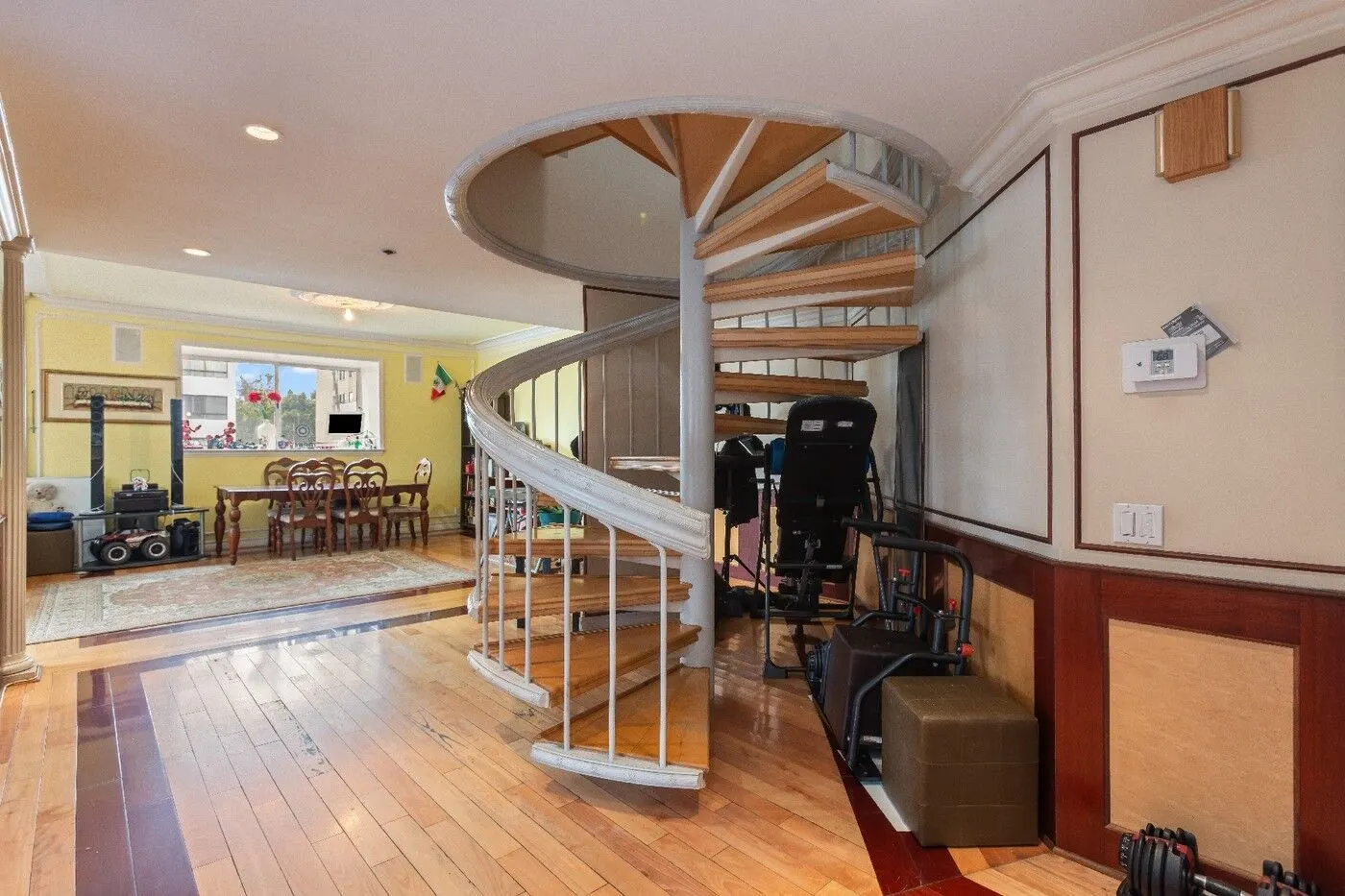 The unit's spiral staircase, 10550 Wilshire Boulevard #302, Westwood